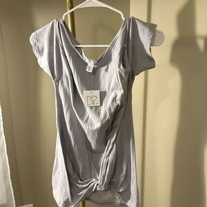 BP grey open shoulder top. NEW WITH TAGS. Size small.